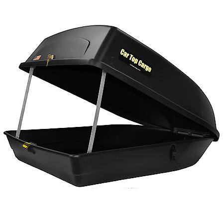 An open roof-top cargo box.