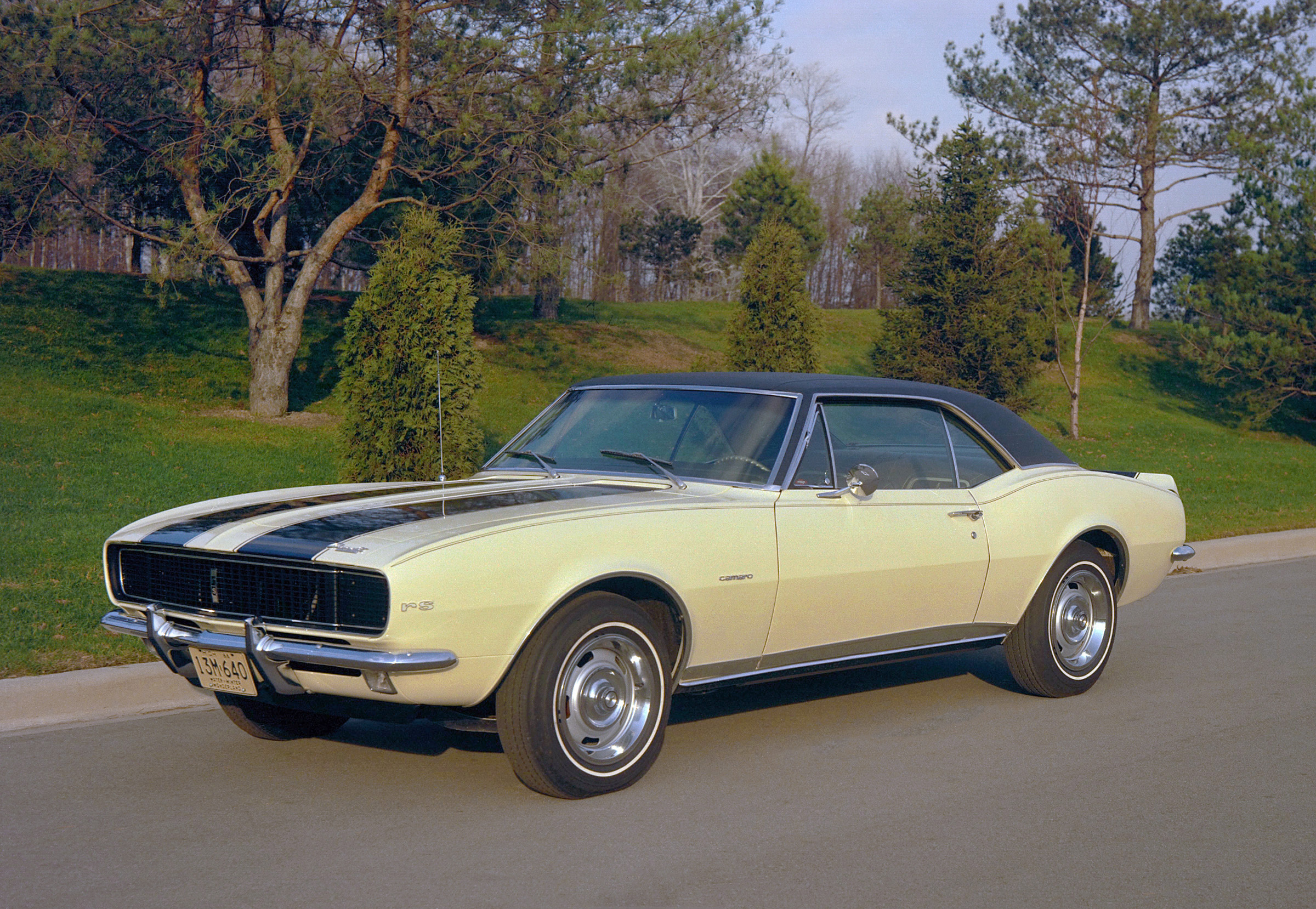 Cream colored 1967 Camaro