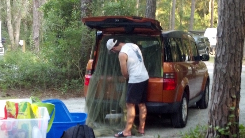 truck camping - honda element