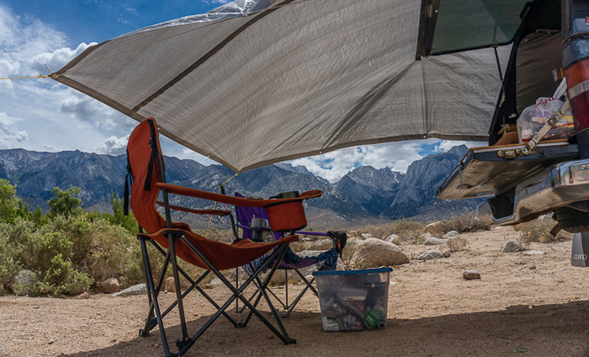 truck camping - shade