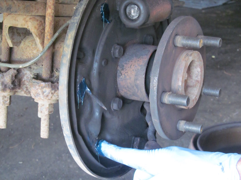 Brake shoe how-to step