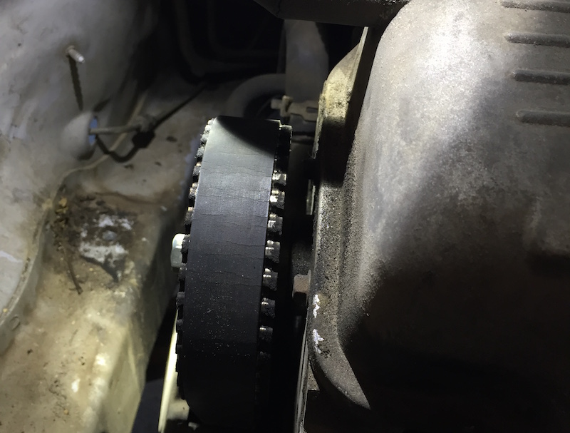 Cracked drive belt