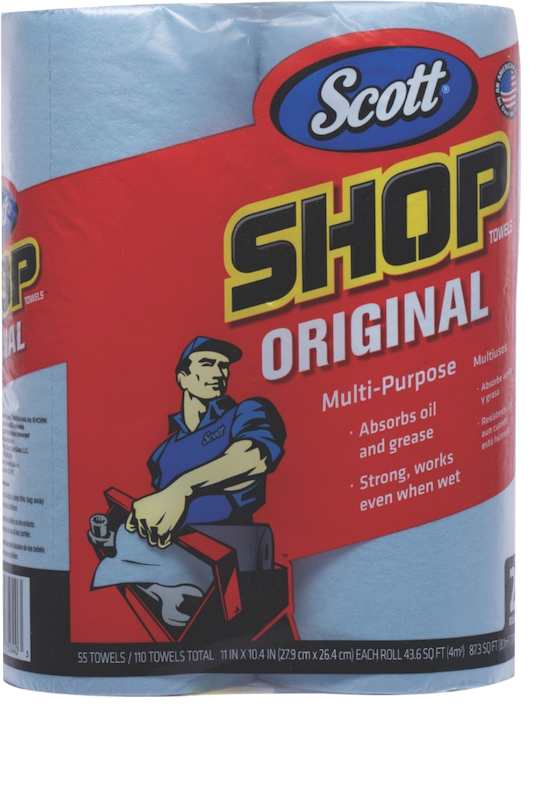 Roll of Scott disposable shop towels