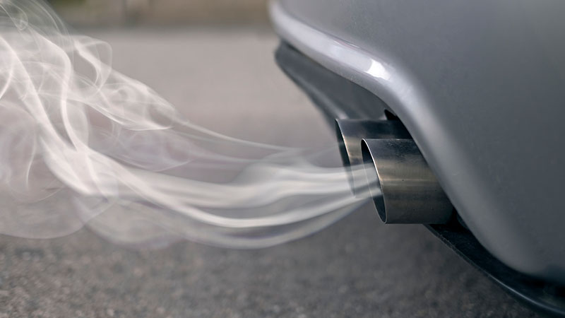 smoky exhaust pipes