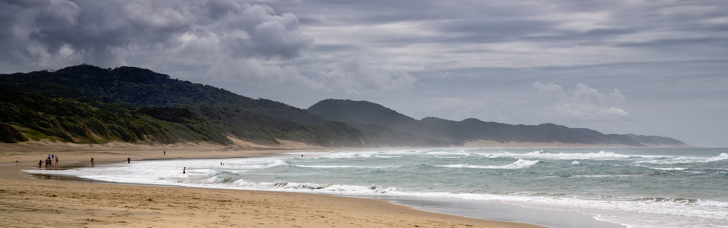 overcast sky at the beach