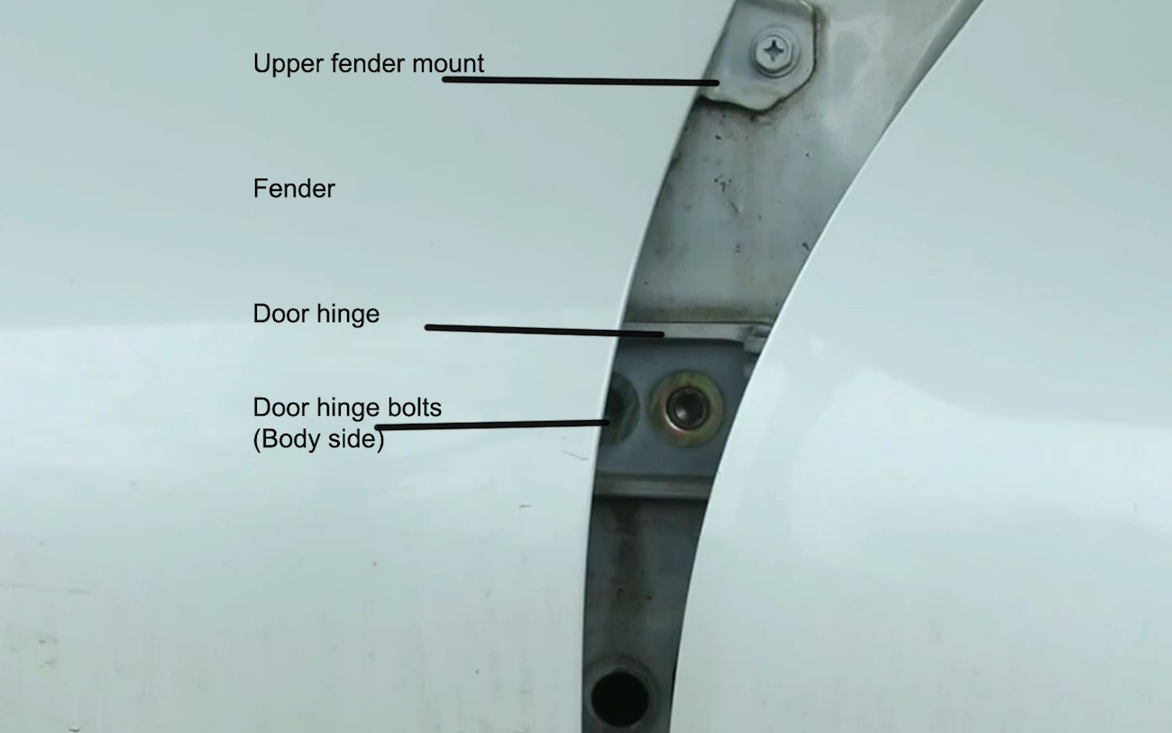 Body-Side Hinge Bolts