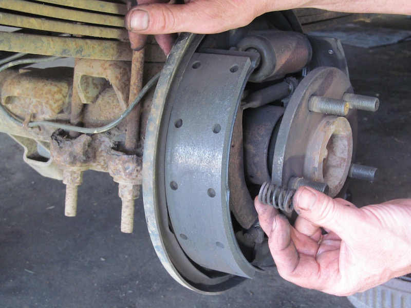Brake shoes how-to - spring