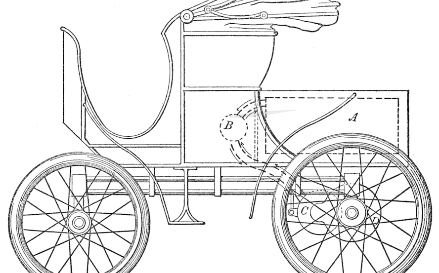 Diagram of an electric carriage