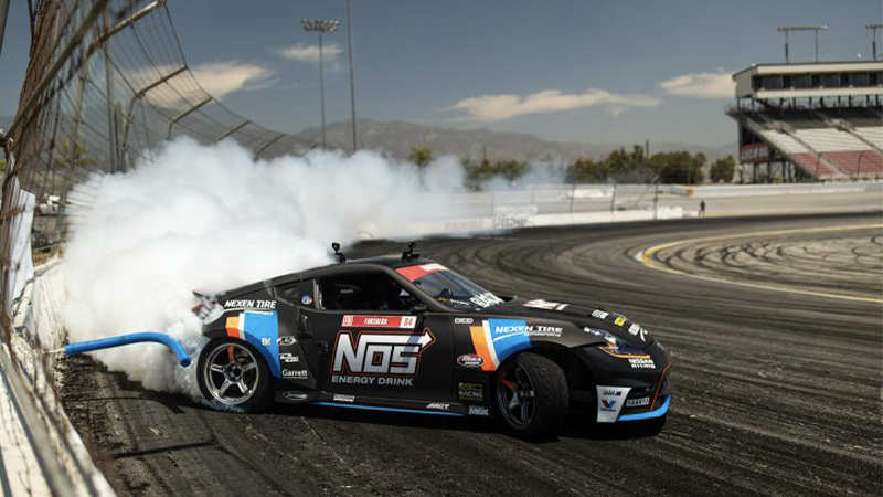 Formula Drift car on track