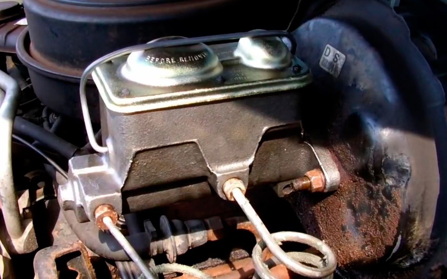 Install master cylinder