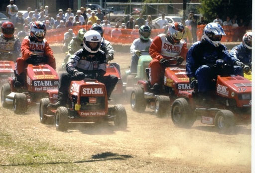 Racing lawn mowers
