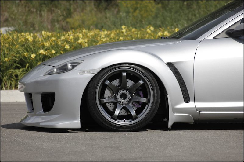 Car with lowered suspension