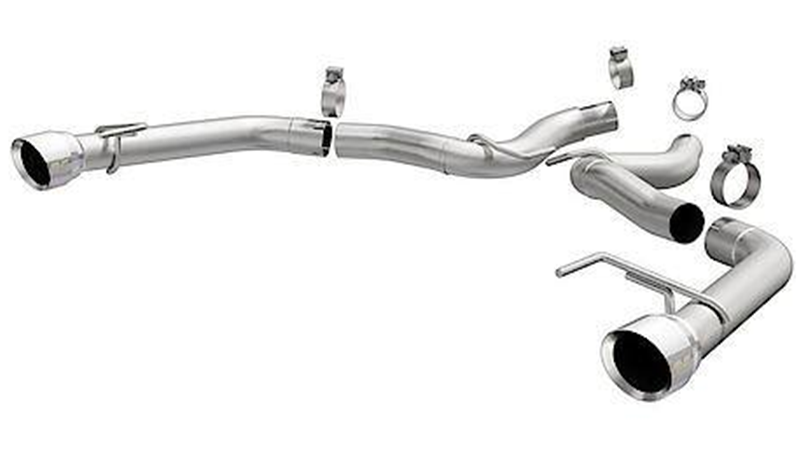 A MagnaFlow cat-back system shown in parts.