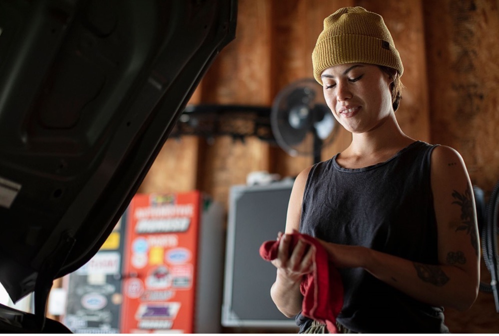 Mechanic Cleaning Hands