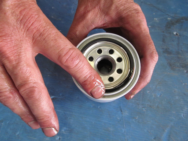 New oil filter gasket