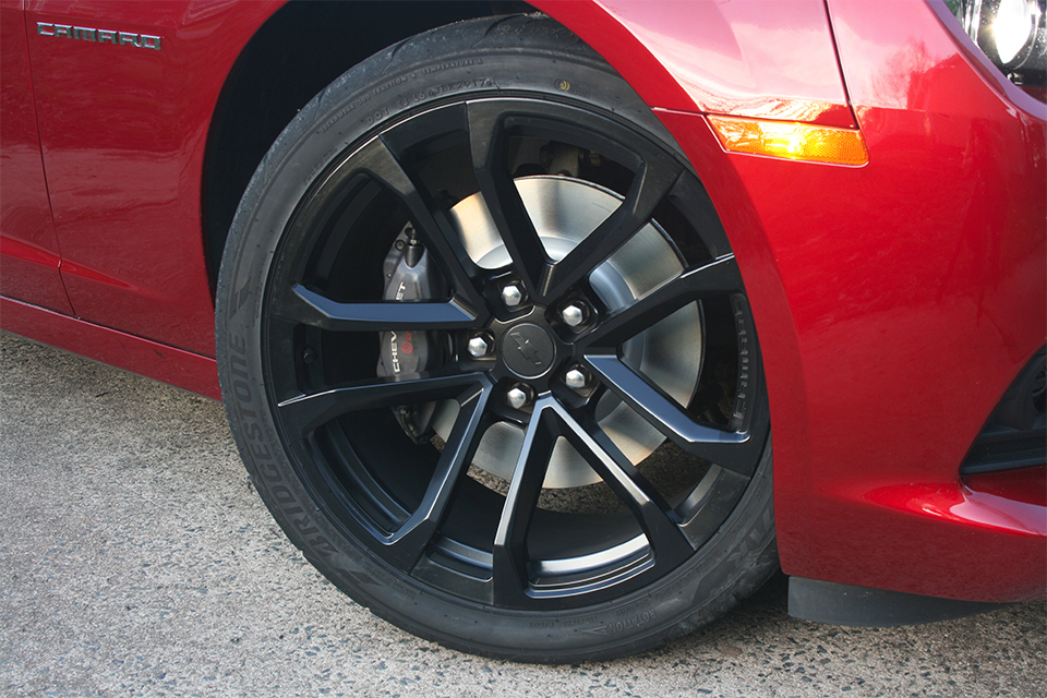 closeup of a Camaro wheel