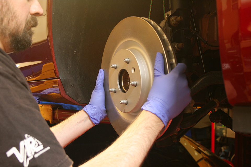 putting the new rotor on the hub