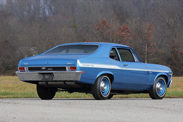 Right Rear View of a Blue Yenko Nova | Source: Mecum Auction