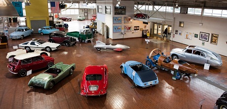 Lane Motor Museum showroom. Photo credit: Lane Motor Museum.
