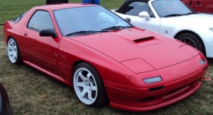 1990 Mazda RX-7 (with Turbo hood and custom wheels)