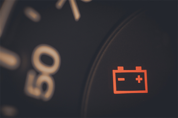 red battery light in car