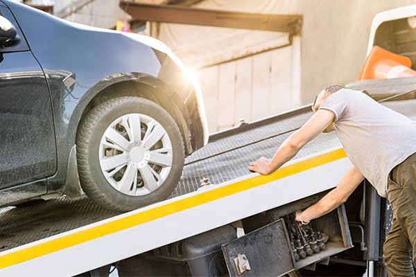 car being towed