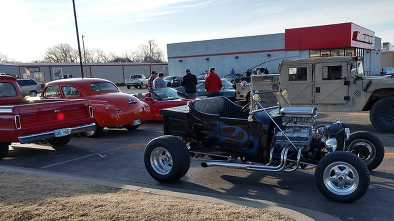 people at cars & coffee