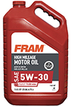 FRAM high mileage conventional oil 5 qt bottle