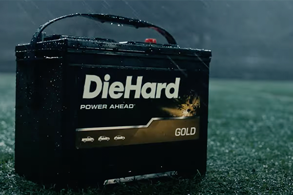 diehard battery in the rain