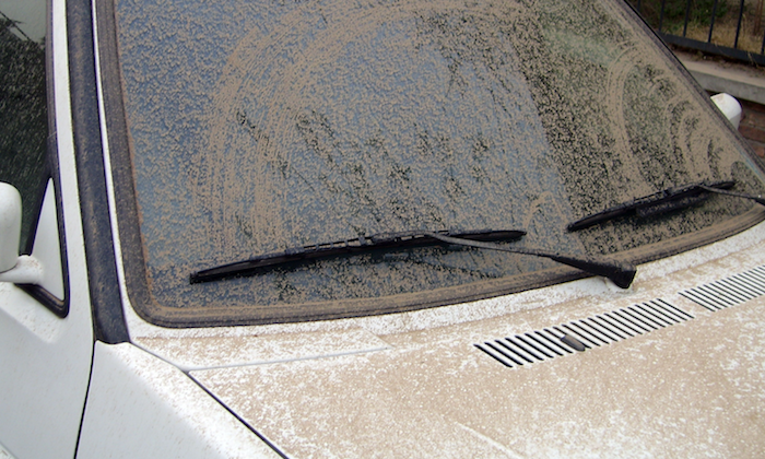 dirty windshield