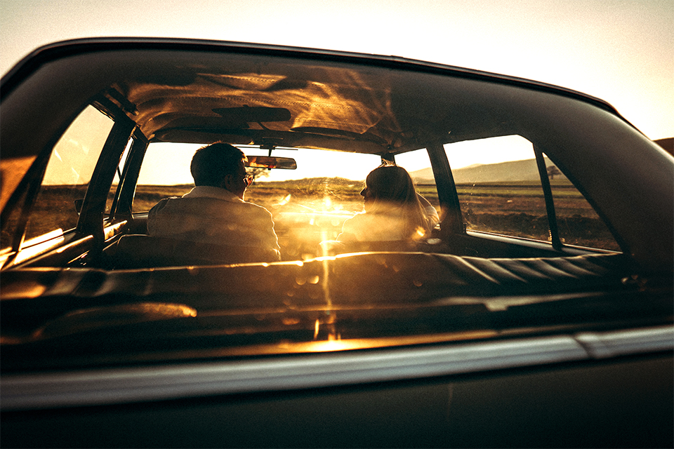 view into car showing headliner