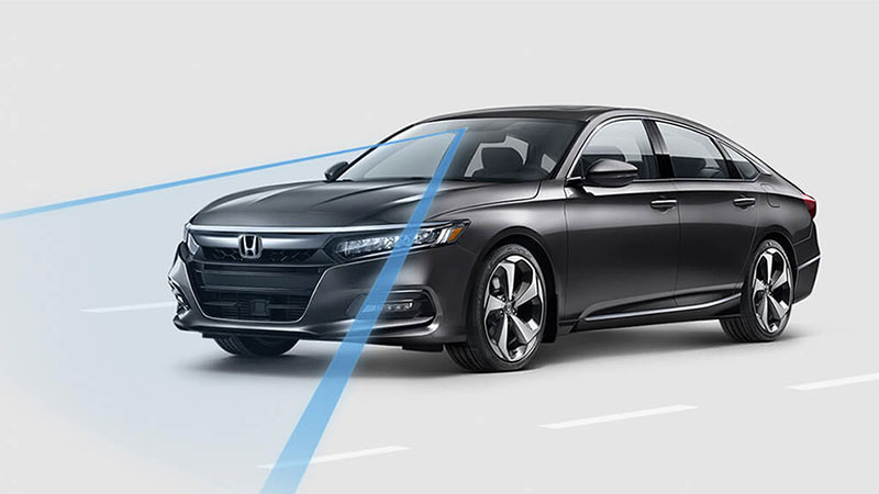 Honda with a radar graphic