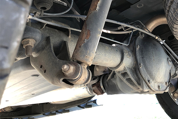rear shock on a Chevy Silverado