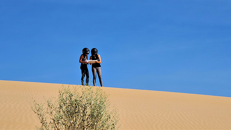 Two women navigating the 2020 Rebelle Rally