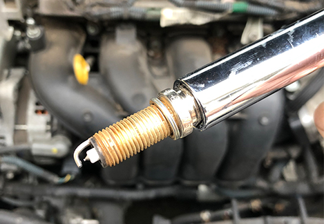 spark plug removed
