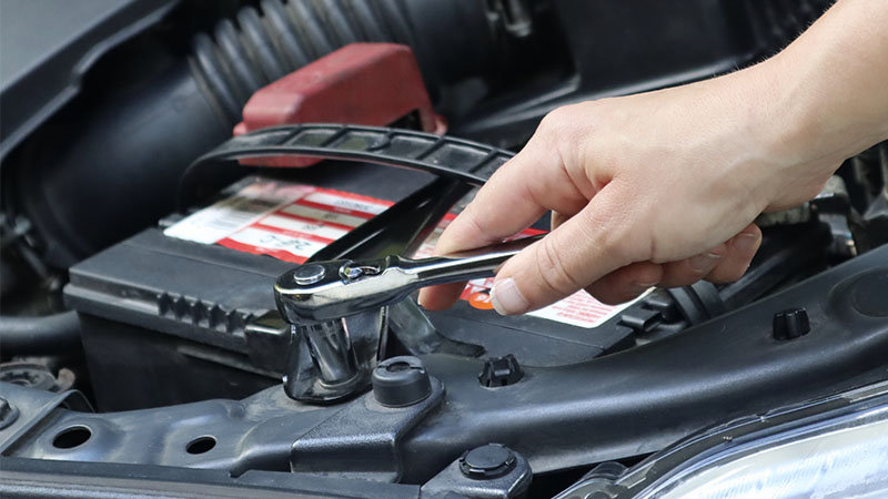 removing the battery holddown bracket