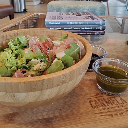 salad in a restaurant