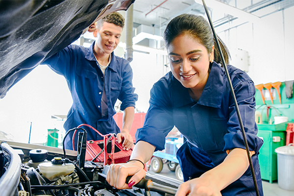 young technicians working