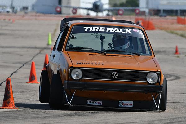 Front view of a Volkswagen on an autocross course | Source: SCCA | Rupert Berrington