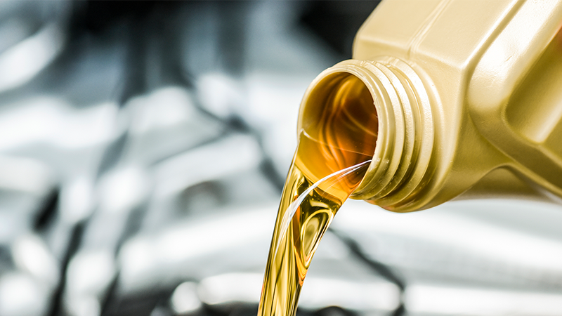 Yellow synthetic blend being poured