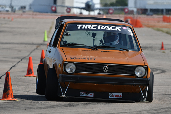 Front view of a Volkswagen on an autocross course | Source: SCCA | Rupert Berrington