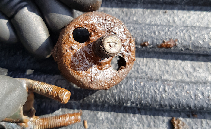 Corroded knock sensor