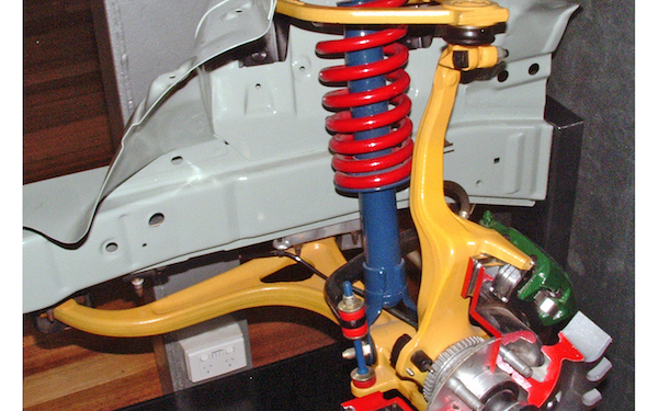 Double wishbone strut