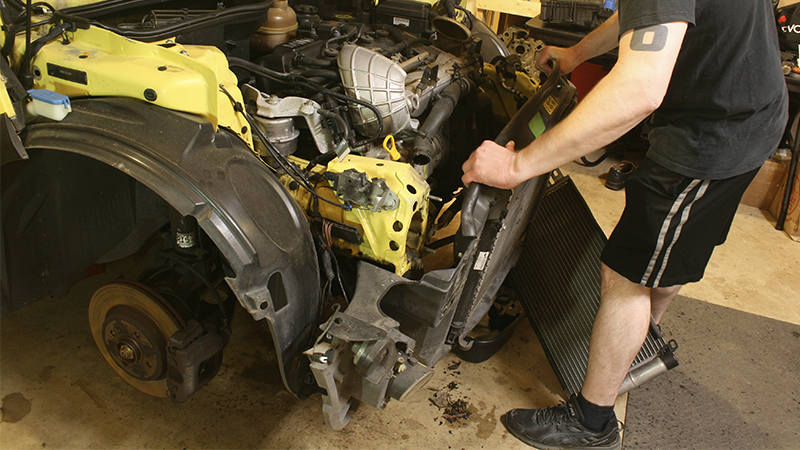 disconnect and remove radiator