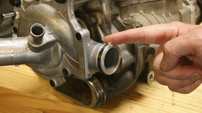 lubricate new o-ring