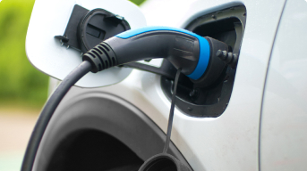 Charge Port of electric car.