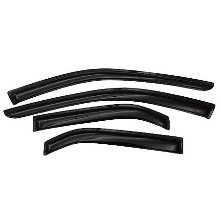 Ventvisor Window Visors: Outside Mount, Smoke, Front And Rear, 4 Piece