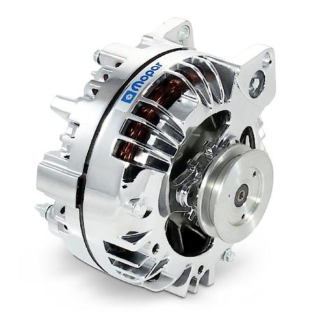 110 AMP AlternatoráChrome, 1-Wire; Chrysler/MOPAR; w/Internal Regulator, V-Pully