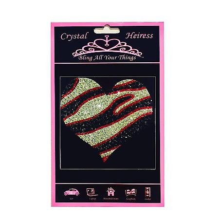 Zebra Heart Decal 5.85 x 8.5
