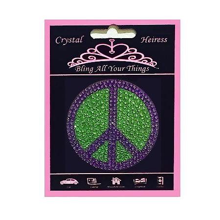 Peace Sign, Purple & Green, 2.5"